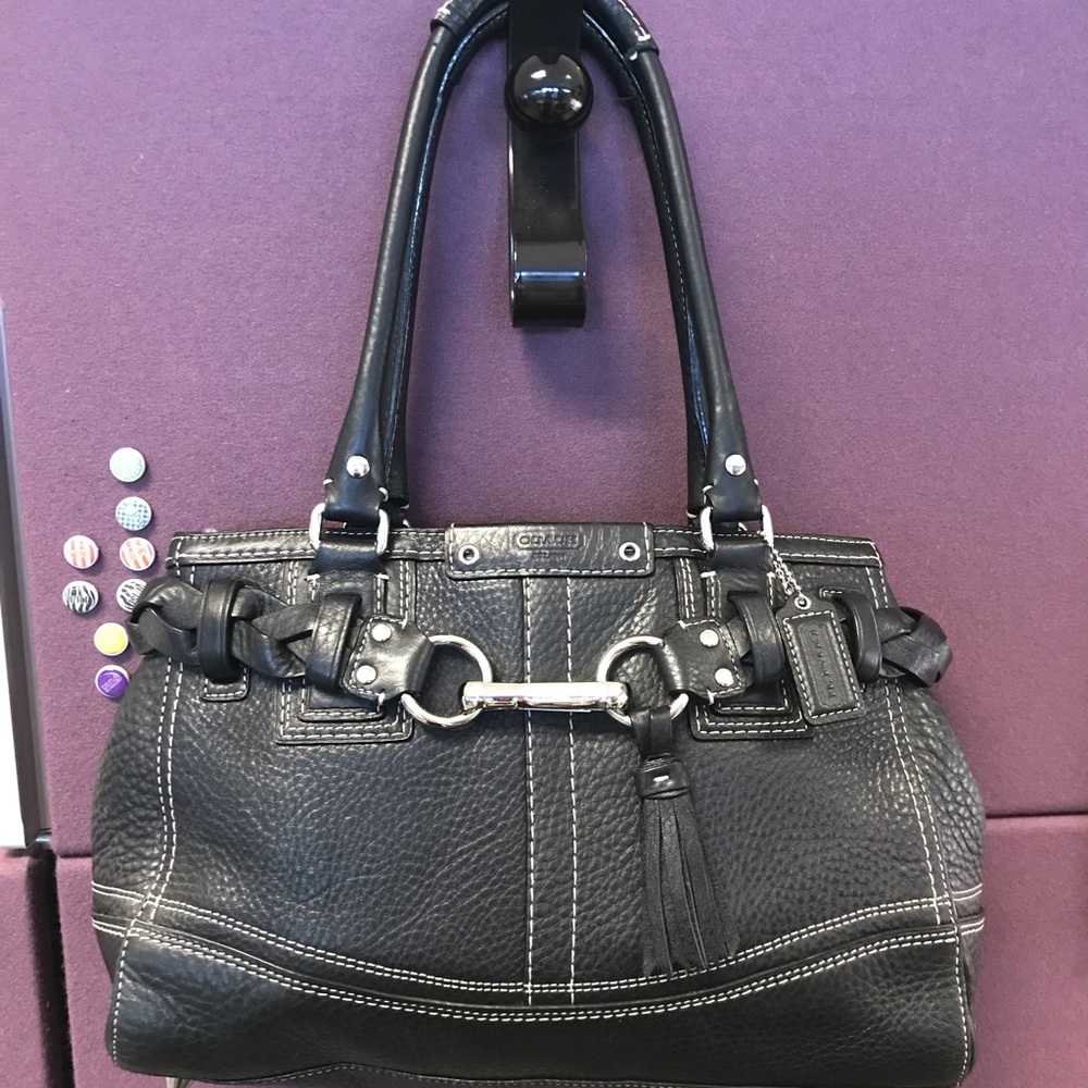 Leather coach purse